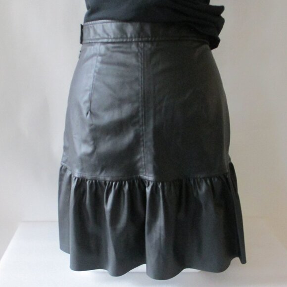 H&M FAUX LEATHER MINI SKIRT - Picture 7 of 13